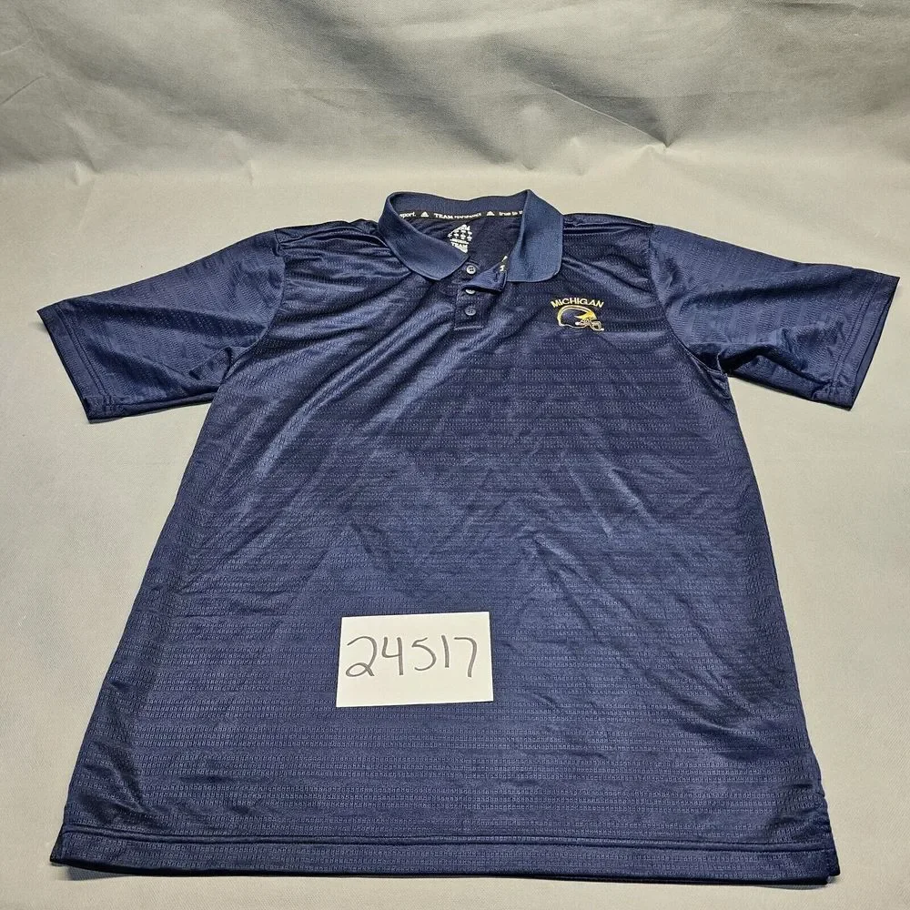 Adidas University Of‎ Michigan Team Performance Climalite Mens Large Polo
